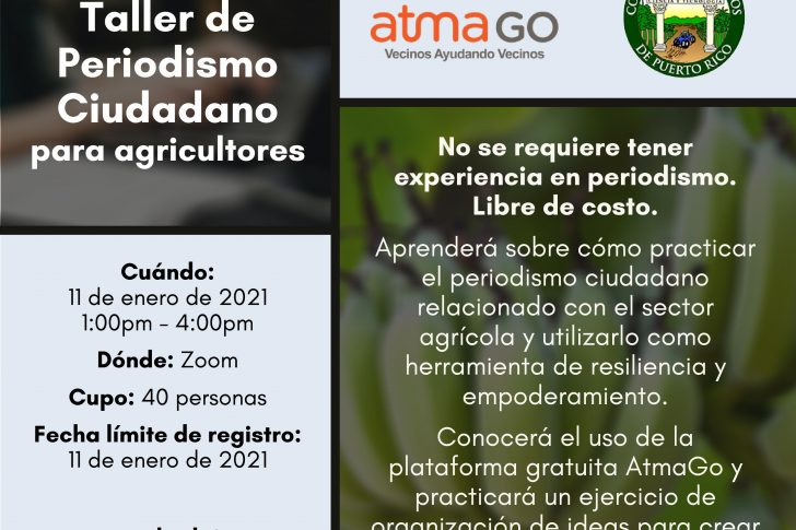 Flyer Taller de Periodismo Ciudadano