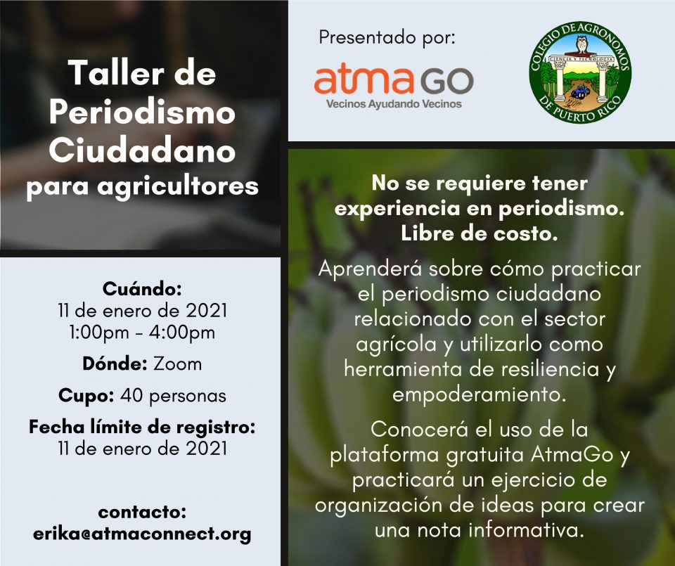 Flyer Taller de Periodismo Ciudadano